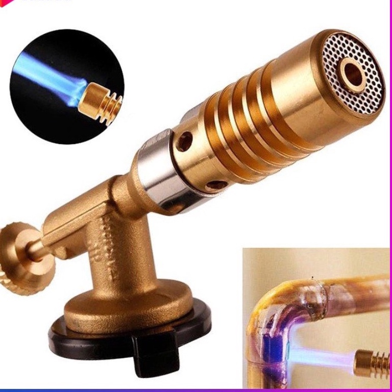 [FREESHIP] Đèn Khò Gas 1300 Độ Bằng Đồng Nguyên Khối Độ Bền Cao - Khò Lửa Mini (Khò 733)