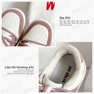 Giày Thể Thao Nữ Màu Basic Chất Liệu Da Mềm BLUEWIND 68790
