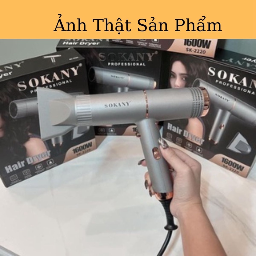Máy Sấy Tóc Công Suất Lớn 2 Chiều Chính Hãng Sokany Bảo Hành 12 Tháng Đổi Mới