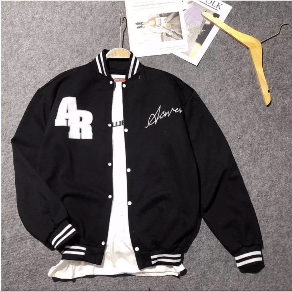 Áo Khoác Bomber Nam Nữ, Kiểu Dáng Trẻ Trung Phối Chữ Lớn Cá Tính T09 [NewUnisex]