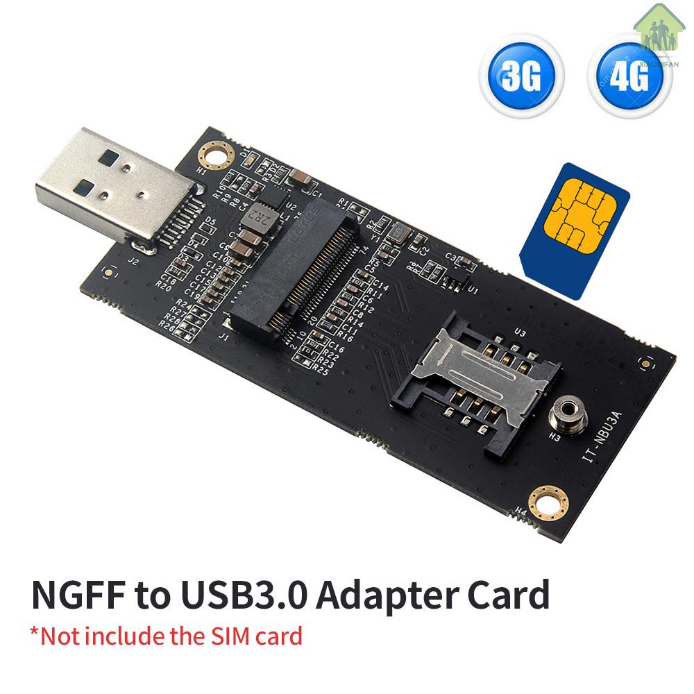 NA M.2 NGFF to USB3.0 Adapter Card (M.2)KEY B to USB3.0 Converter 3G/4G Module Development Board with SIM Card Slot for PC Laptop