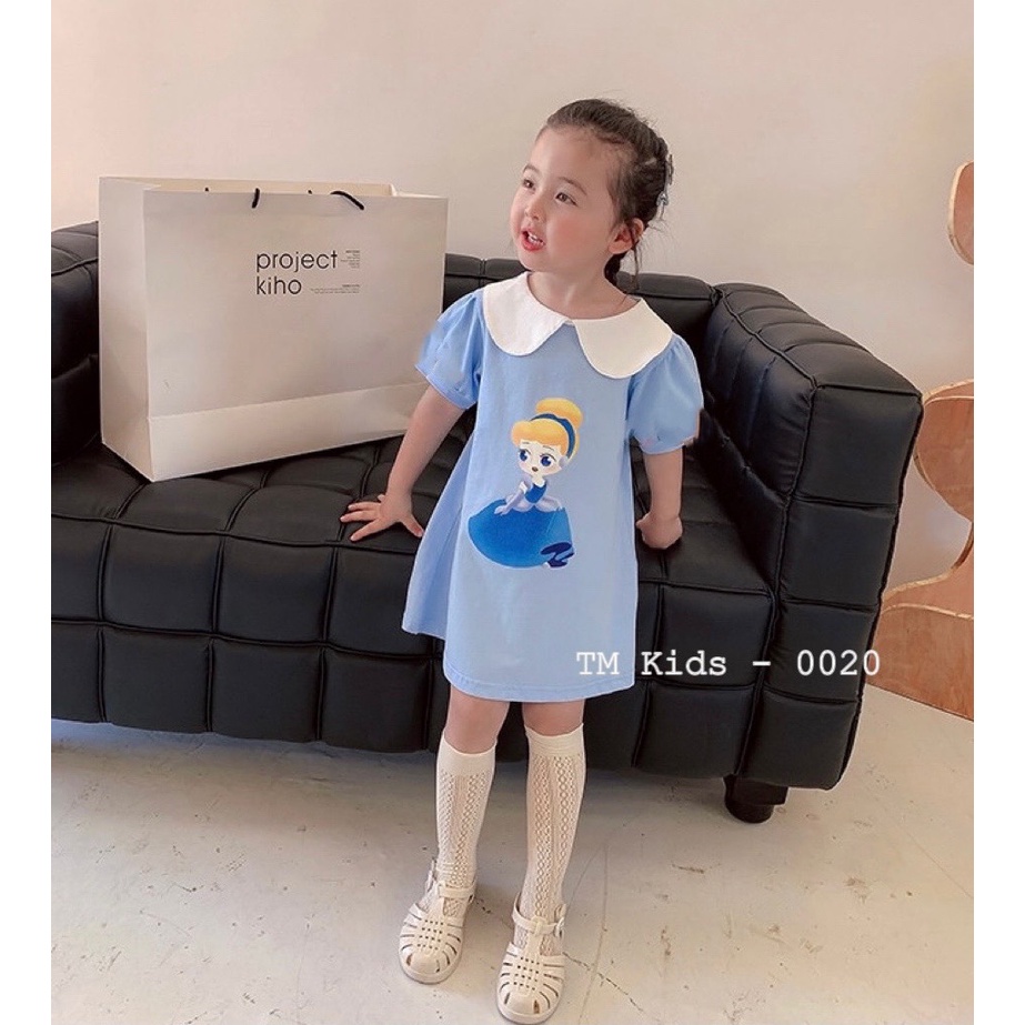 đầm bé gái 1 tuổi đến 5 tuổi - đầm bé gái mùa hè chất cotton loại đẹp thoáng mát, họa tiết in hình dễ thương.