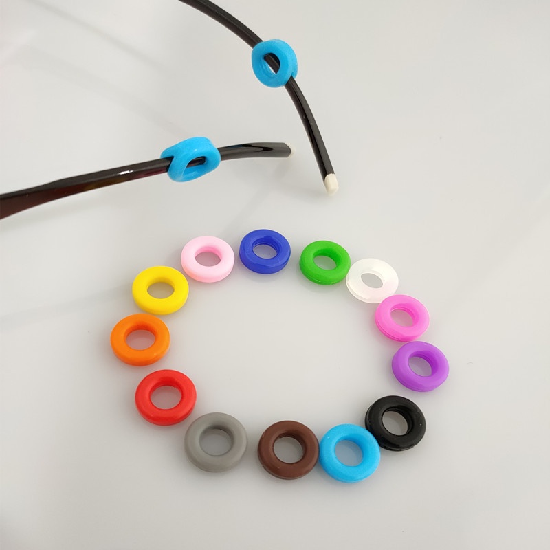Set 2 nút tròn silicon chống trơn dùng gắn vào gọng kính