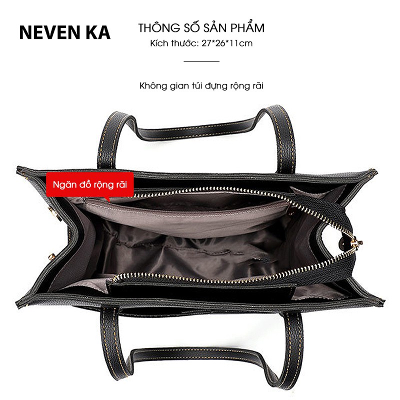 Túi Tote Da Vừa A4 Thương Hiệu NEVENKA Phong Cách Hàn Quốc Cực Hot N9088