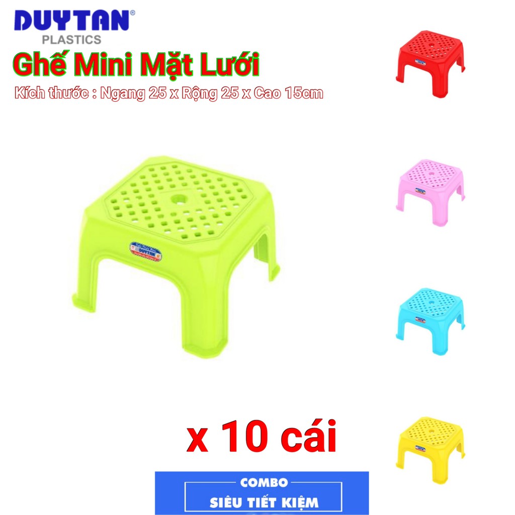 Ghế nhựa mini mặt lưới Duy Tân-COMBO 10 cái