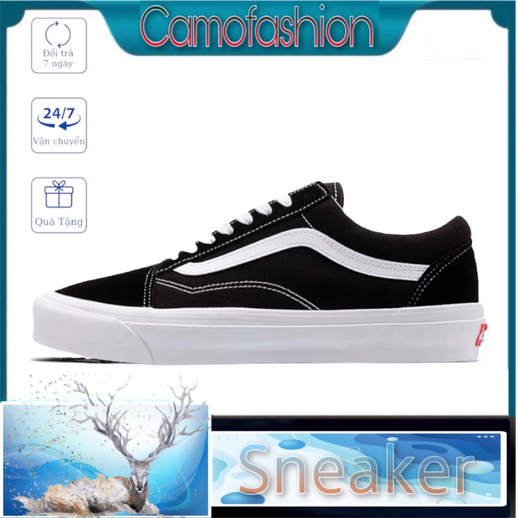 GIÀY VANS VAULT OLD SKOOL MÀU ĐEN ⚡Full box bill⚡ Giày thể thao nam nữ 2021.