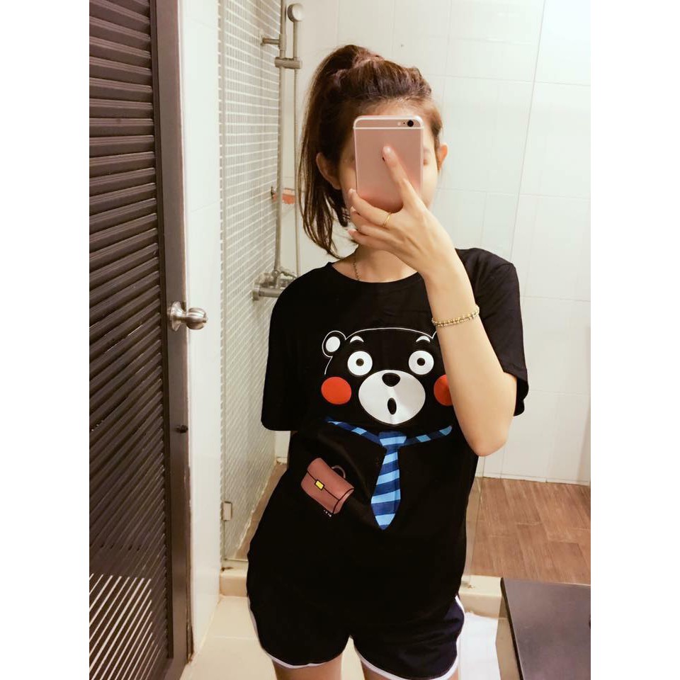 Áo thun hoạt hình Thái KUMAMON GS085 | Shopee Việt Nam