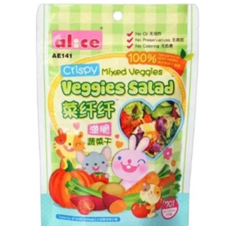 Alice Rau Sấy Giòn Nhiều Chất Xơ cho Thỏ, bọ ú, hamster, thú cưng 70g