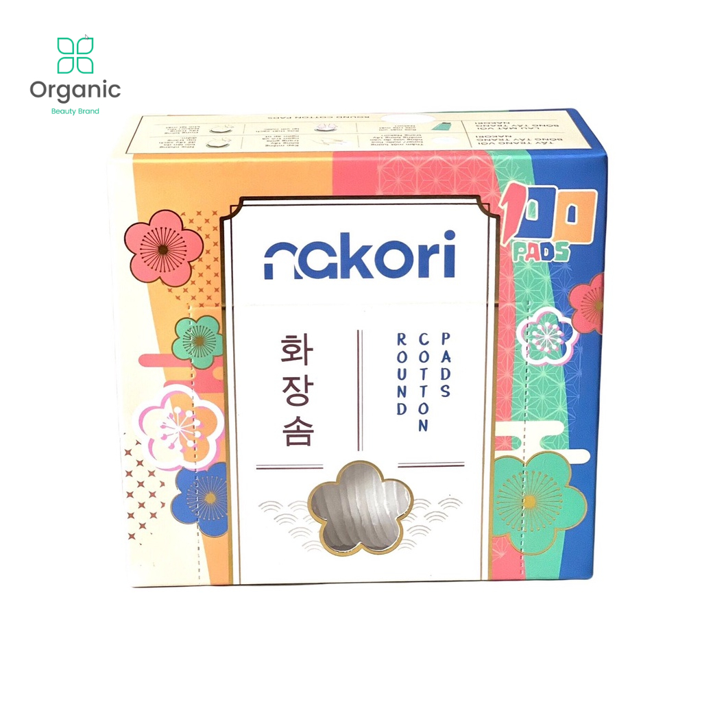 Nakori - Bông tẩy trang sang-xịn-mịn chất liệu 100% cotton giúp làm sạch da
