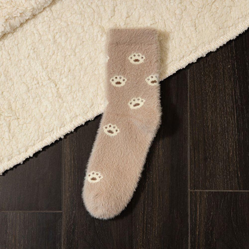 Vớ Cotton Lông Chồn Dày Dặn Ấm Áp Thoáng Khí Họa Tiết Hoạt Hình Dành Cho Nữ