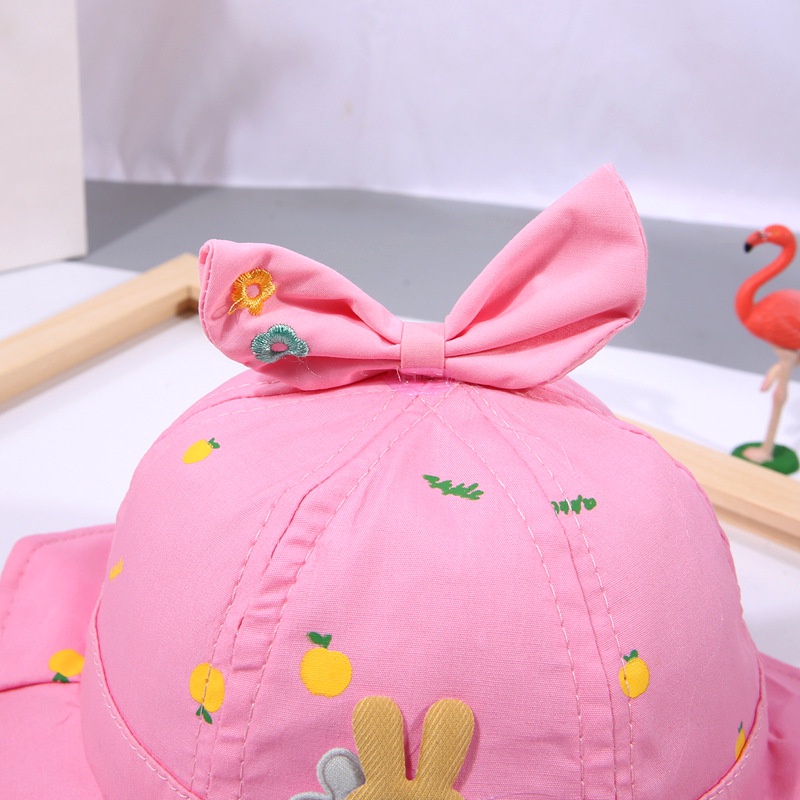 Nón Tai Bèo Che Nắng Đính Nơ Thời Trang Xuân Hè Cho Bé Gái 0-6 Tháng Tuổi