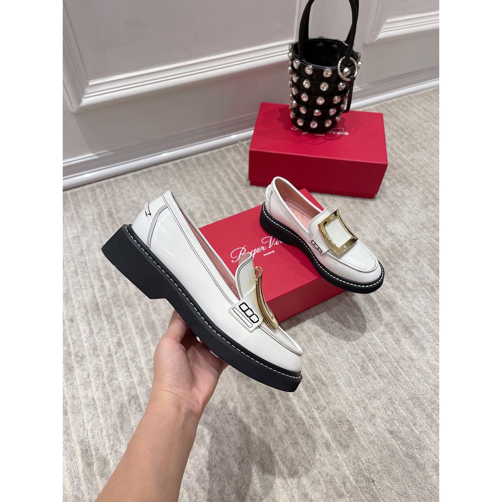 Giày oxford cao cấp da thật Roger Vivier thiết kế sang trọng và nổi bật | BigBuy360 - bigbuy360.vn
