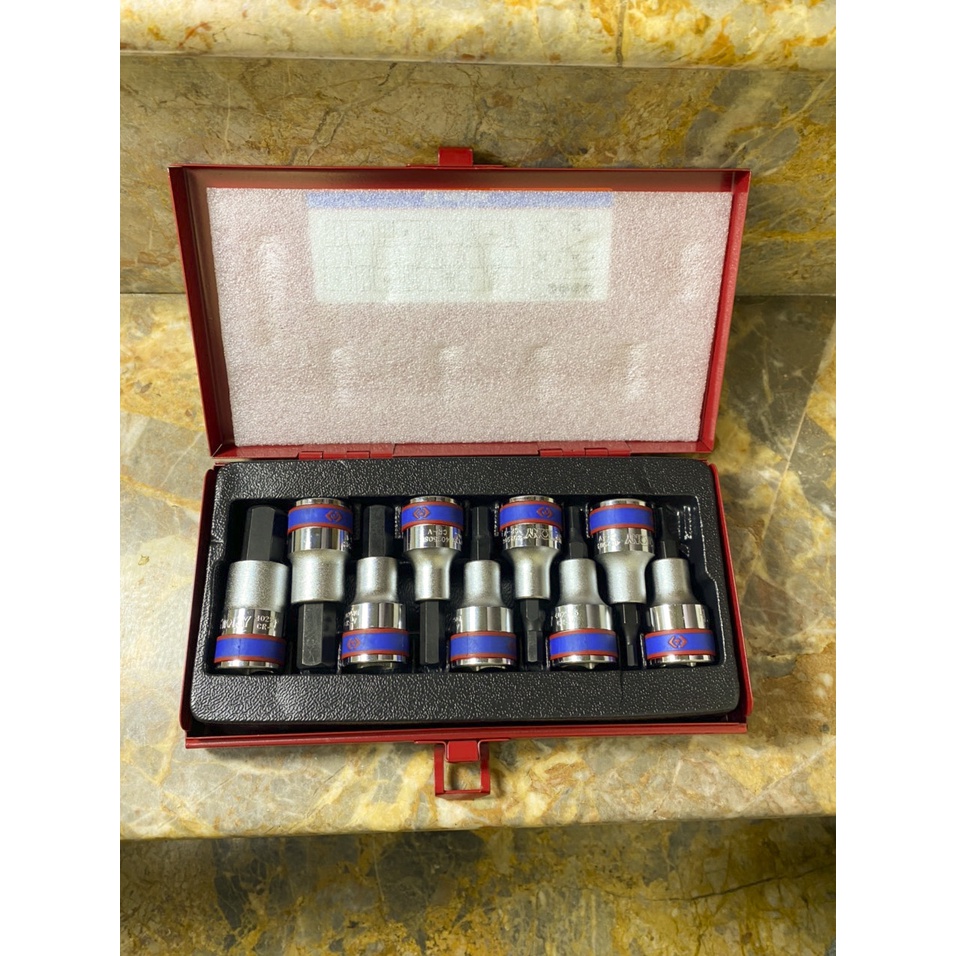 Bộ đầu tuýp lục giác 9 chi tiết Kingtony 1/2 chính hãng