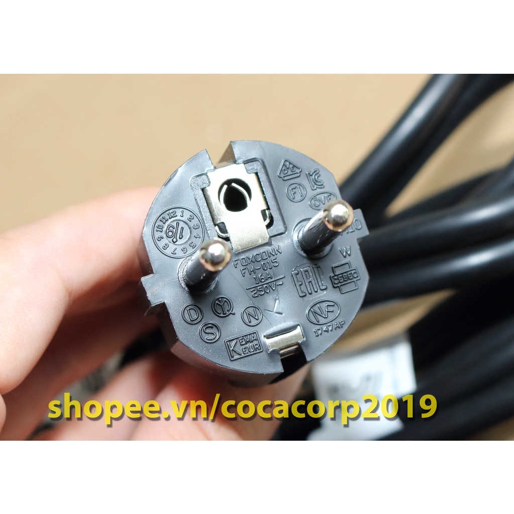 Dây nguồn máy tính chuẩn c13 dài 1.5m foxconn 3x0.75mm2 250v 16a loại tốt