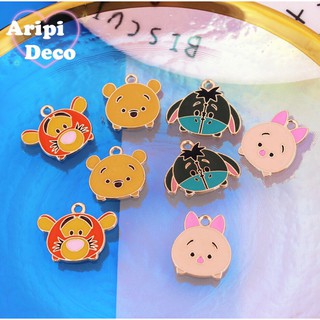 Charm kim loại phim hoạt hình gấu Winnie the Pooh ver 1 K5 /Nguyên liệu làm phụ kiện handmade