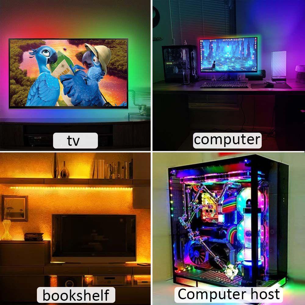 BORAG Dây Đèn Led Nhiều Màu Sắc Kết Nối Bluetooth Trang Trí Phông Nền TV