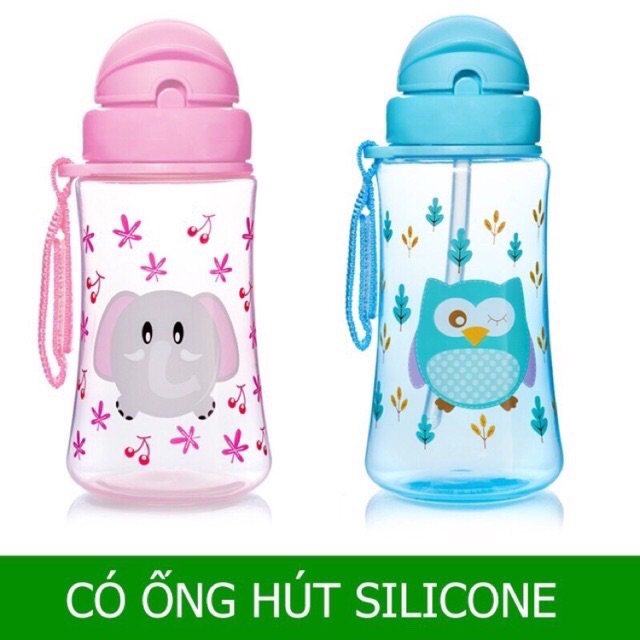 Bình uống nước có ống hút 300ml Upass Thái Lan UP0090N