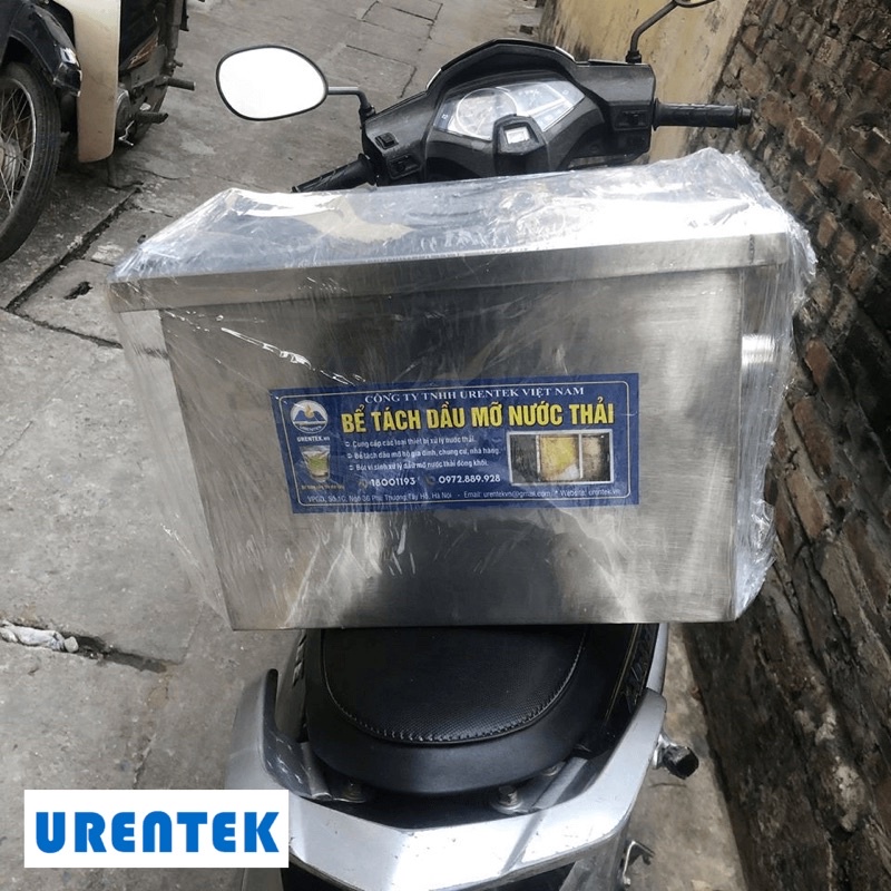Bể tách mỡ Inox Gia Đình Urentek 20L - Tặng kèm bột botek-05