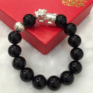 Vòng phong thuỷ mix tỳ hưu bạc