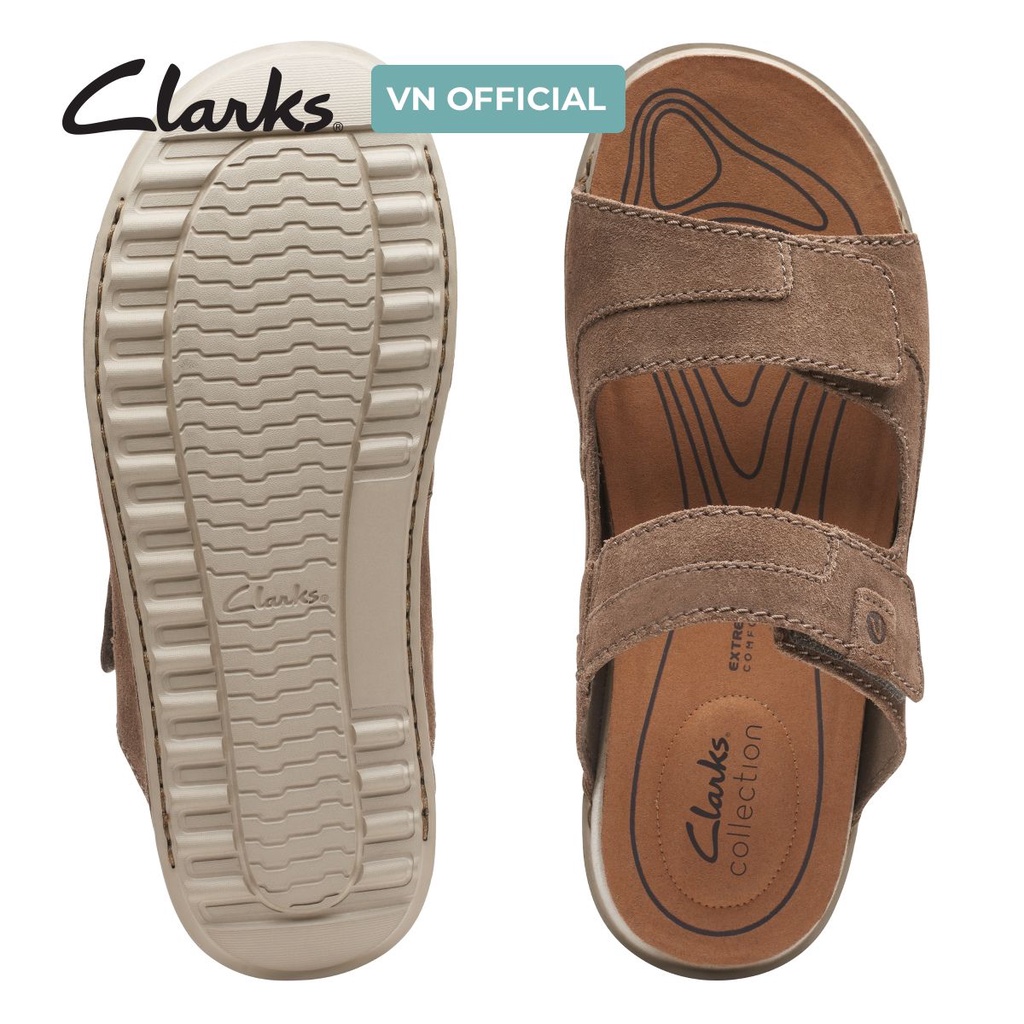 Dép Quai Ngang Da Nam Clarks CLARKS Crestview Easy màu xanh