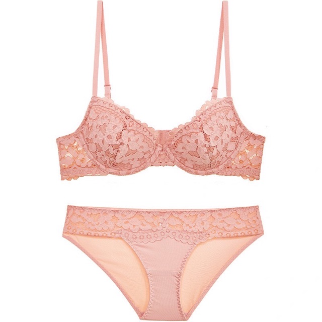 Bộ đồ lót PD ren hoa mút cotton mỏng có gọng BL