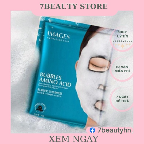 Mặt nạ than sủi bọt thải độc amino acid dùng cái nhân,spa thẫm mỹ viện.