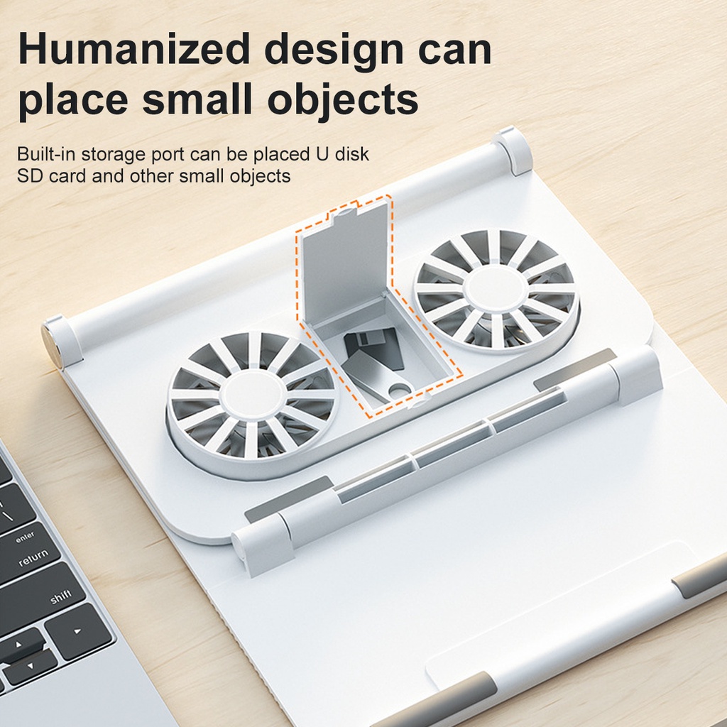 Giá đỡ laptop/ notebook/ máy tính GUUGEI có quạt tản nhiệt tùy chỉnh tiện dụng