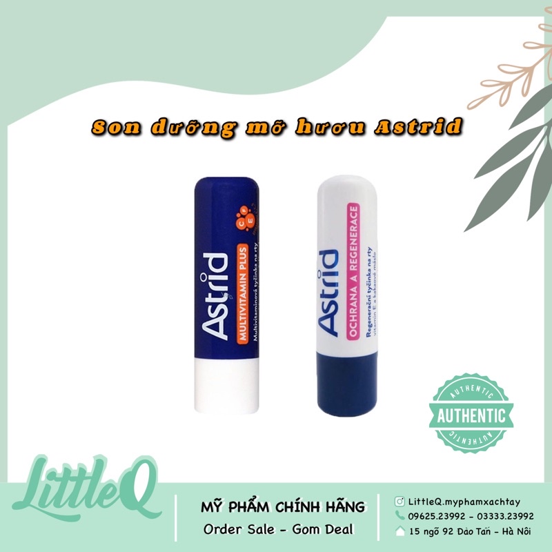 Son mỡ hươu Astrid Dưỡng nẻ môi - tẩy da chết môi