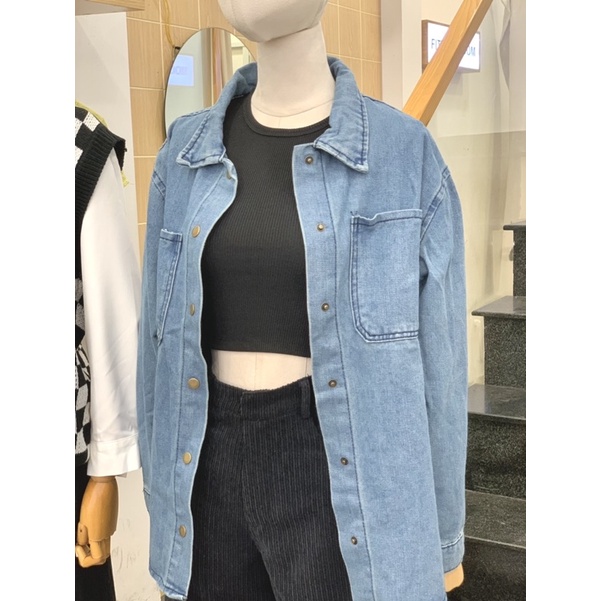 Sibling House - Áo sơmi nút bấm Denim shirt