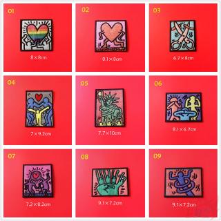 ☸ Fashion Keith Haring Graffiti Patch ☸ 1Pc Diy Sew on Iron on Badges Patches