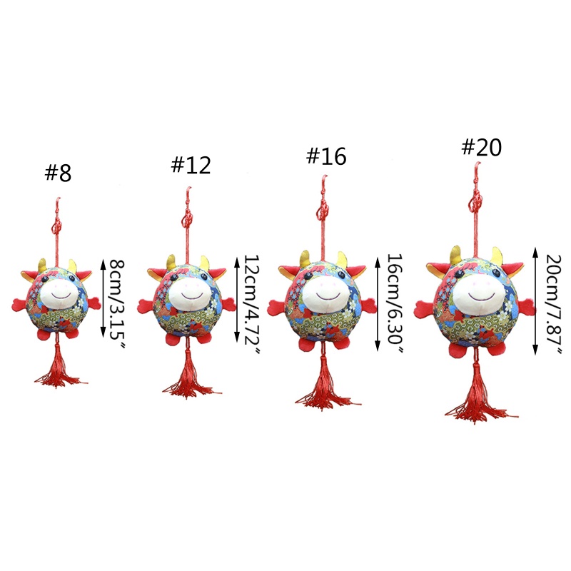 Móc Khóa Hình Búp Bê Nhồi Bông Ox Dễ Thương Dùng Trang Trí Túi Xách / Quà Tặng Sinh Nhật / Giáng Sinh