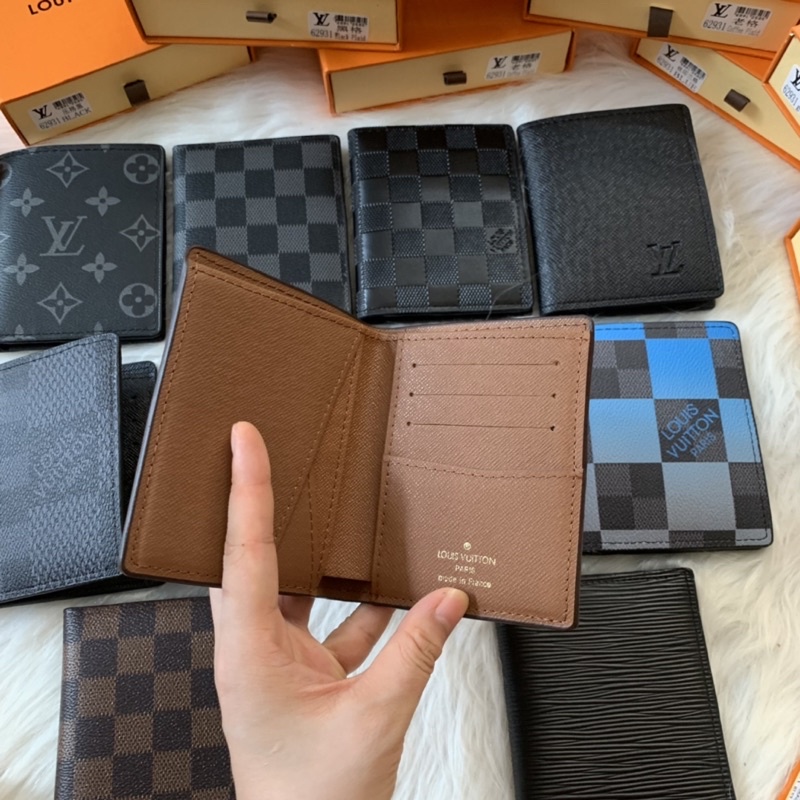 Ví nam bóp nam lv đuwnsg  kèm hộp hàng da đẹp dập logo đầy đut kèm ảnh thật và video