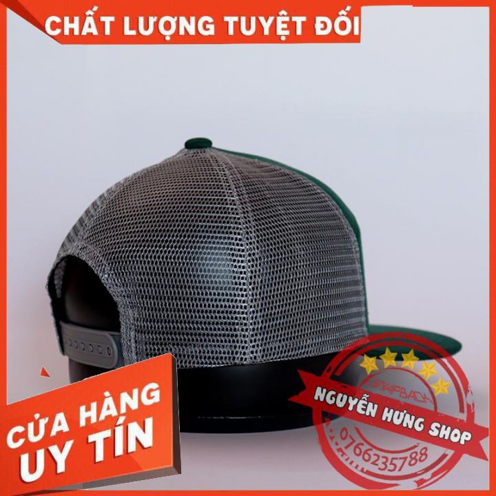 Mũ Nón Snapback Lưới Spider Xanh Rêu Siêu Chất