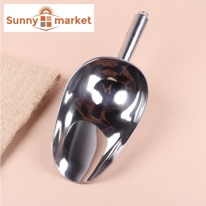Xúc đá inox 304 cao cấp 9x23cm, Dụng cụ xúc đá, xúc gạo, xúc đậu cao cấp