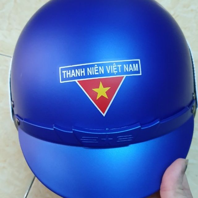 Mũ bảo hiểm in logo đoàn thanh niên