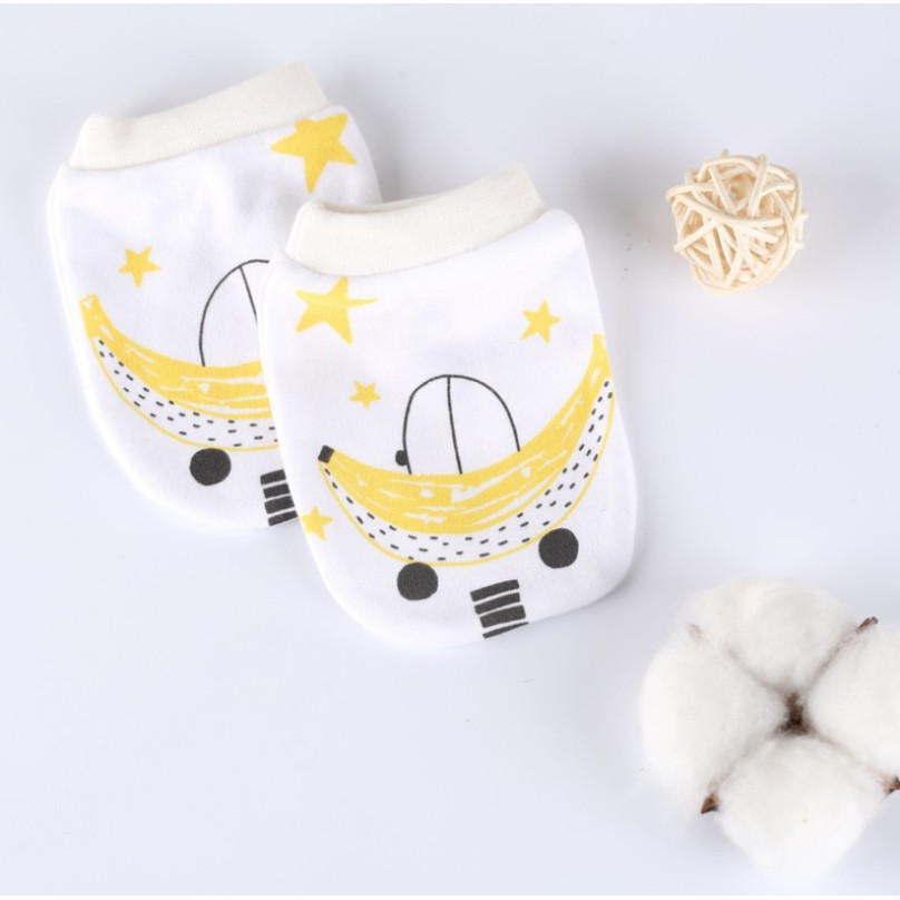 Bao tay cho bé sơ sinh, vải cotton 100% cao cấp có dây buộc