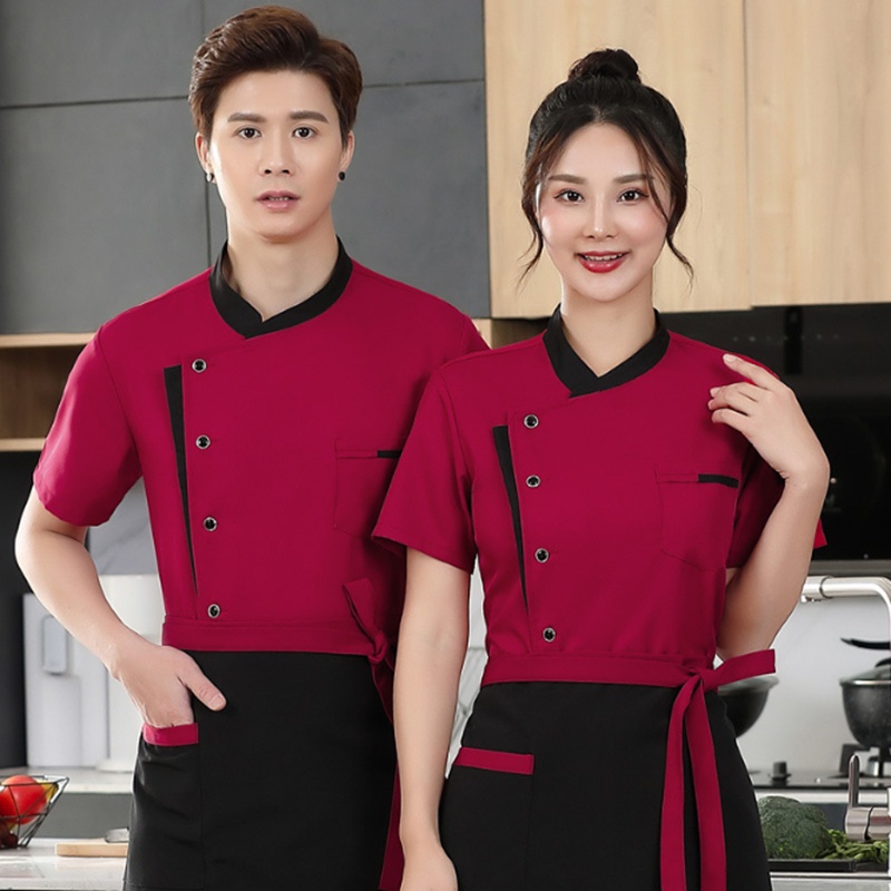 Đồng Phục Đầu Bếp Khách Sạn Dài Tay Vải cotton Cho Nam Nữ