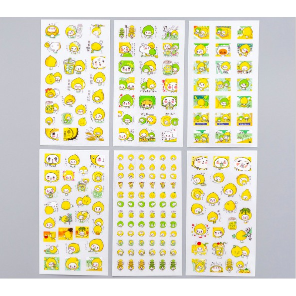 Sét 6 tấm sticker, sticker cute trang trí giá rẻ nhất