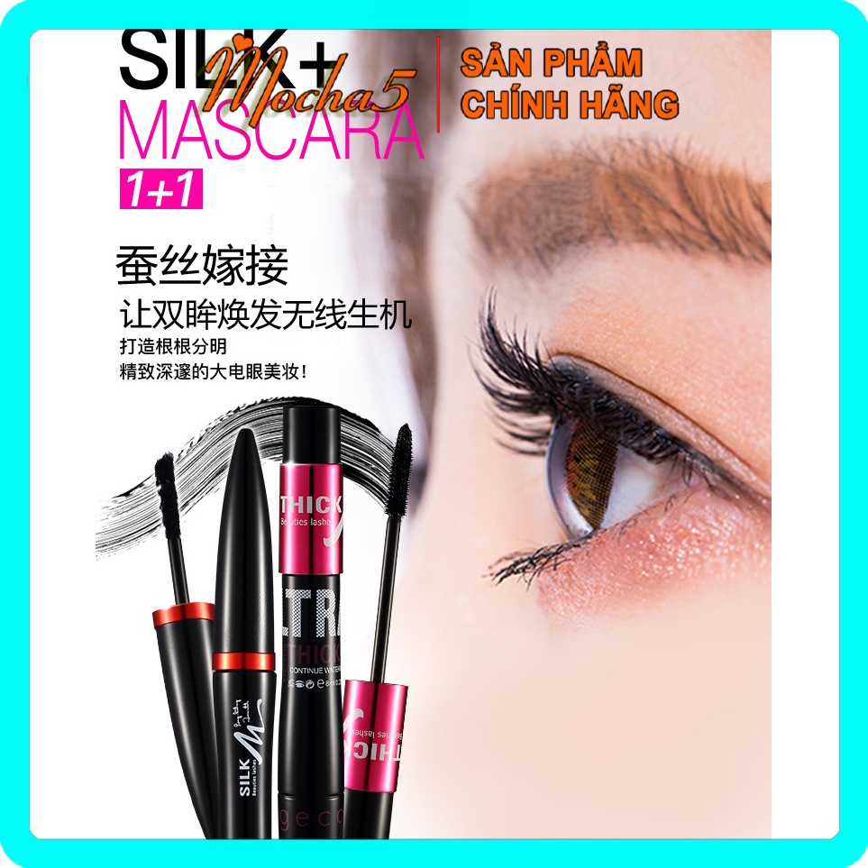 Mascara chuốt mi GECOMO SILK Thick and Long 2 đầu chống trôi, chống lem | BigBuy360 - bigbuy360.vn