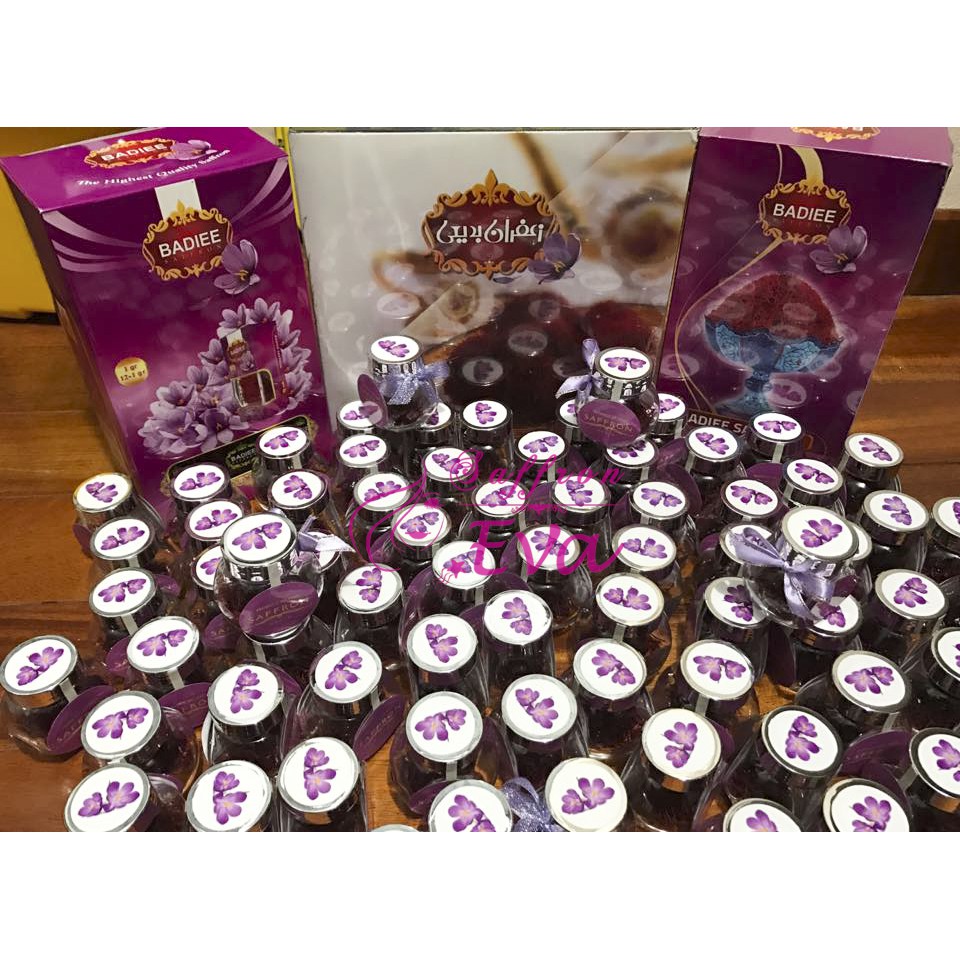 Hũ 1gr Saffron Negin loại 1 Iran thương hiệu Badiee - Nhụy Hoa Nghệ Tây loại 1 Negin