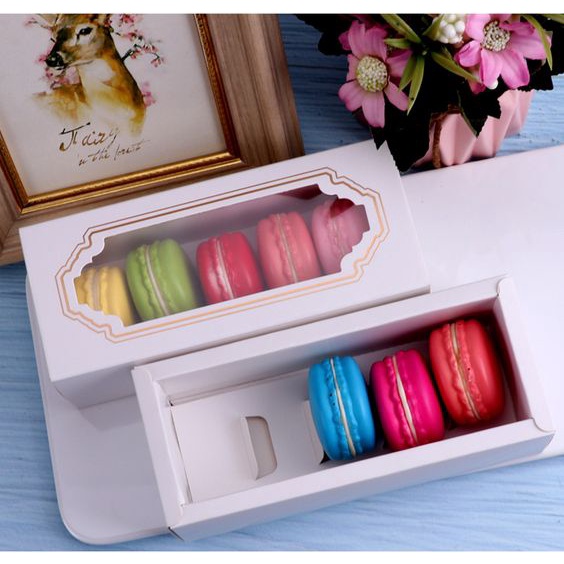 SET 5 HỘP GIẤY MACARON TRẮNG