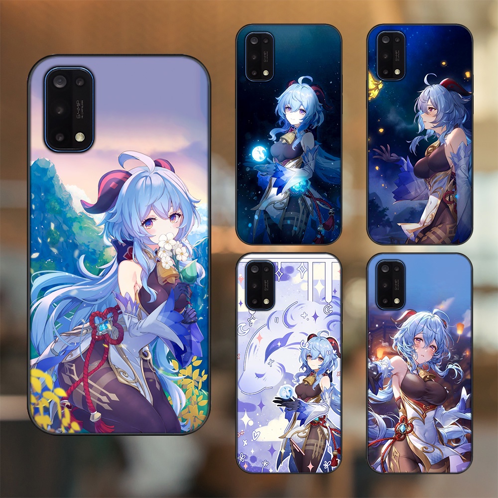 Ốp lưng Realme 7 Pro viền đen in hình Ganyu Genshin Impact