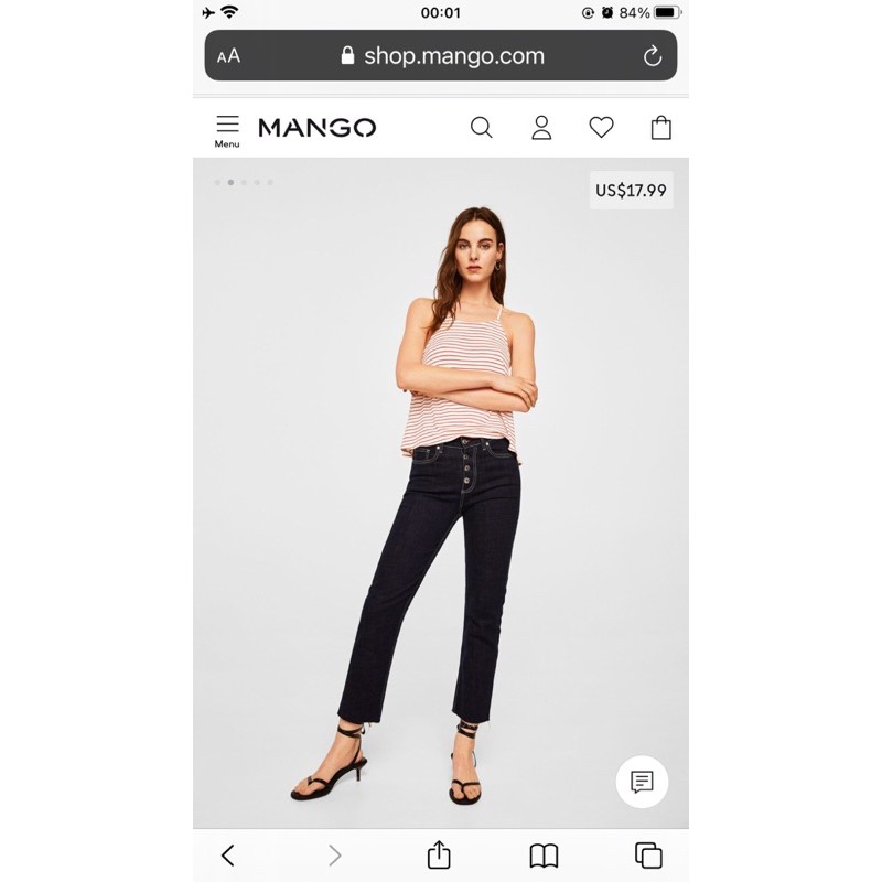 Áo dây Mango auth size S