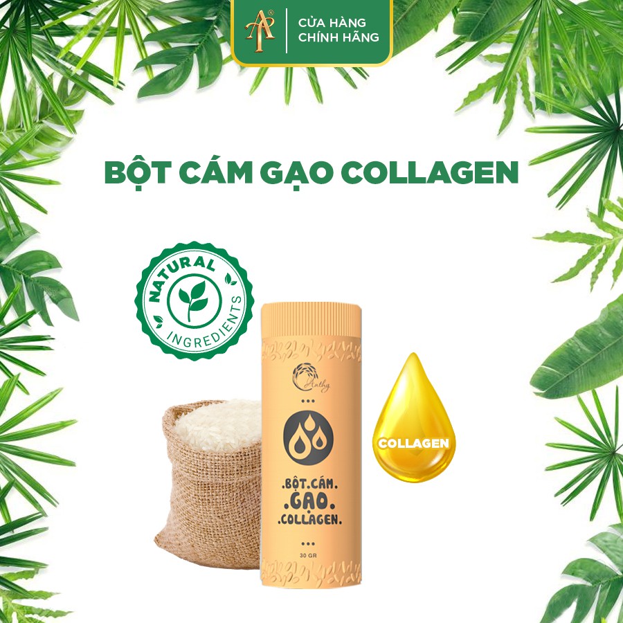 Bột Cám Gạo Collagen Mini (30g) - AnThy Organic (Sản Phẩm Chính Hãng)