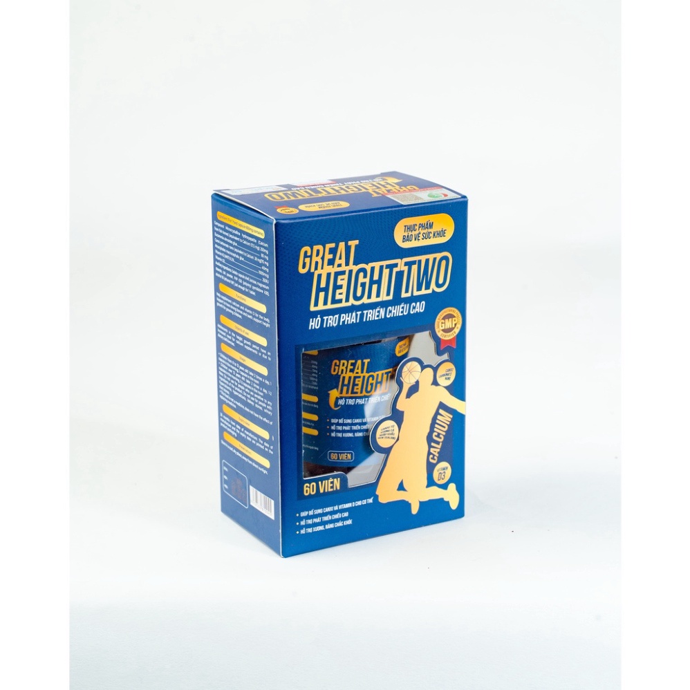Viên uống hỗ trợ tăng chiều cao cho trẻ GREAT HEIGHT TWO - Hộp 60 Viên