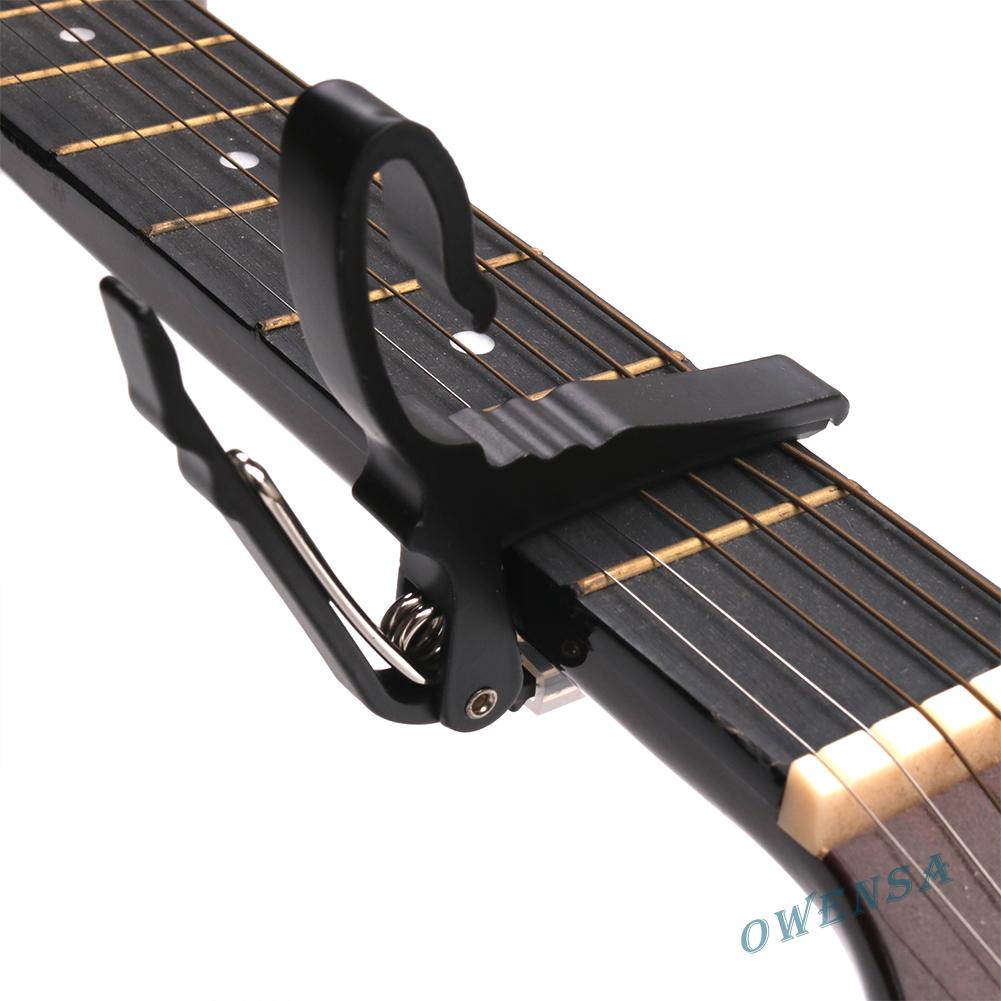 『ow#Metal Acoustic Guitar Capo Tone Adjusting Clamp for Folk Classical Guitar☆