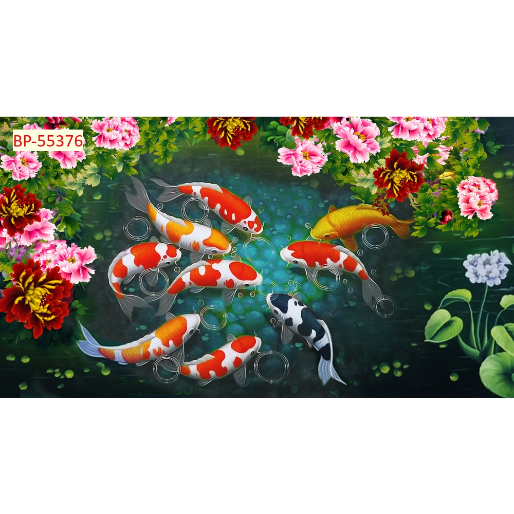 Tranh cá chép hoa sen đẹp nhất, rẻ nhất