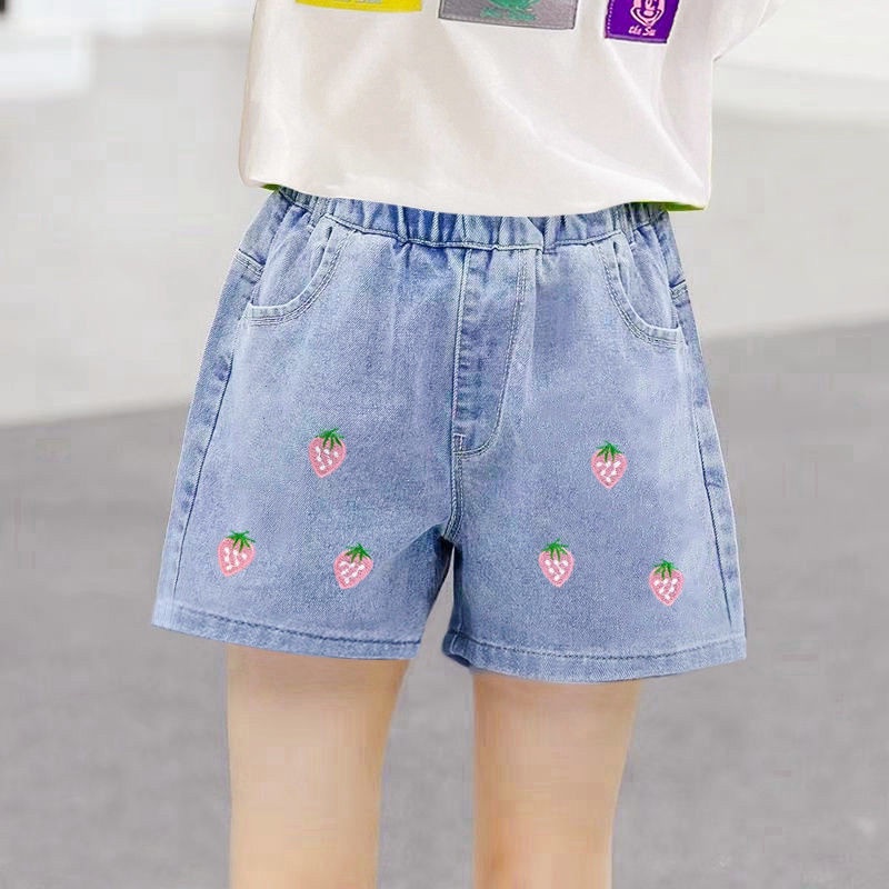 Quần Đùi Denim Thời Trang Hè Phong Cách Mới Cho Bé Gái