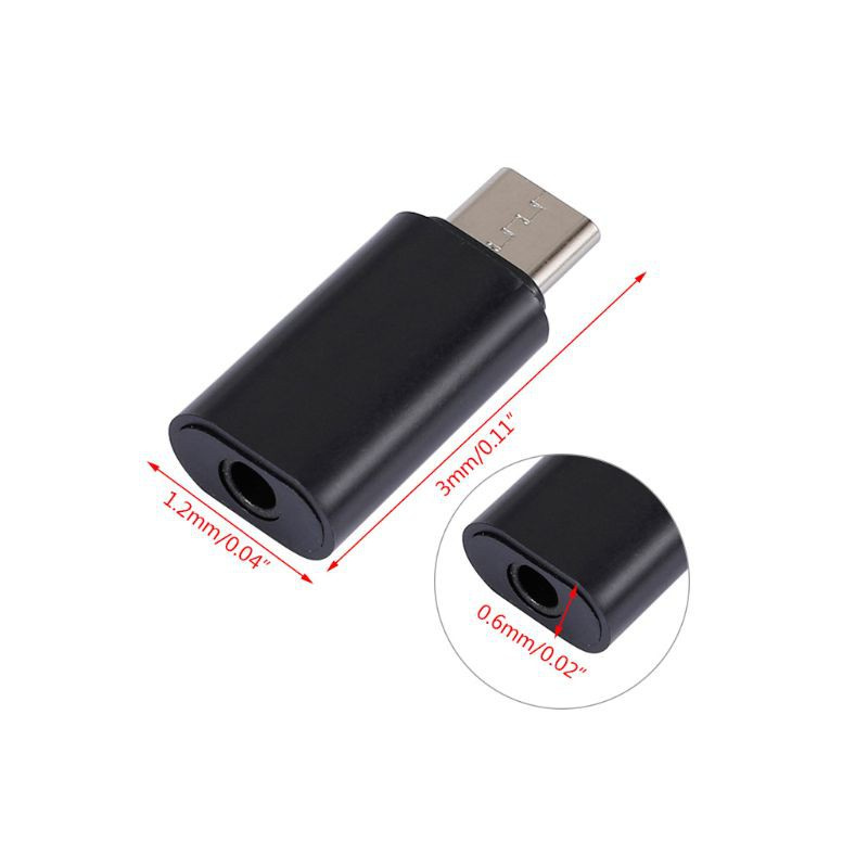 Đầu Chuyển Đổi Âm Thanh Cổng Usb Type C Sang Cổng Cắm 3.5mm Cho Xiaomi Huawei Google Pixel Oneplus 1