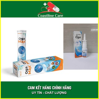 [MUA 2 TUÝP TẶNG NGAY 1 CHAI XỊT] -Viên Sủi Oga Max Hỗ Trợ Viêm Xoang Viêm Mũi Dị Ứng Tuýp 20 Viên